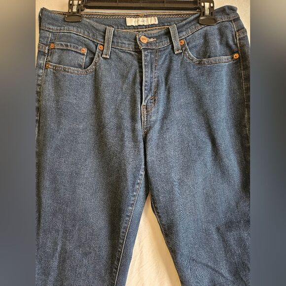 Levi's 515 Jeans Women 10 (31x22) Capris Classic Straight Mid Rise Pockets Blue - Picture 4 of 11